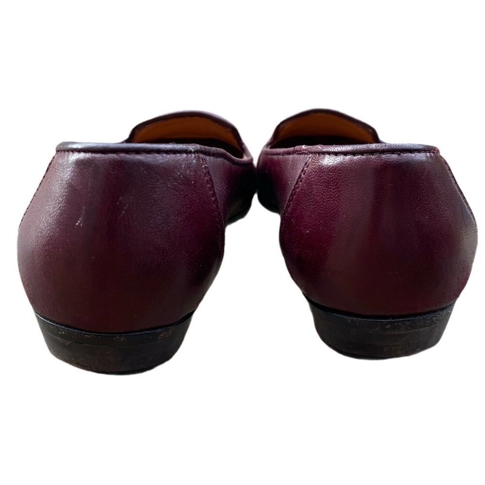 Bally Women Loafers Burgundy Red Flats Italy - Picture 6 of 7